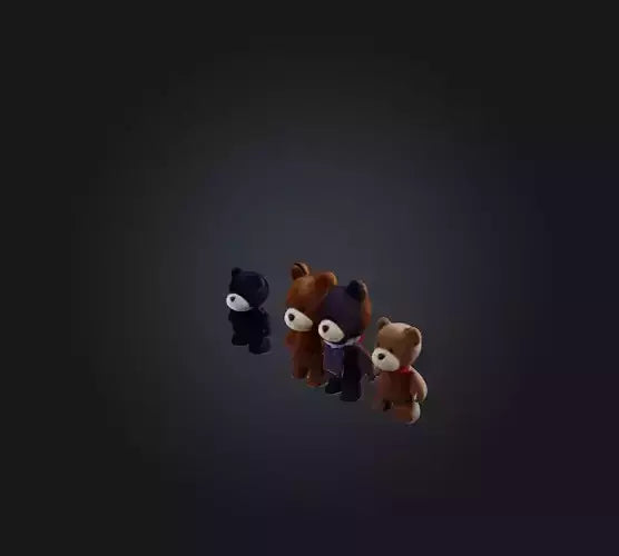 3D model tedy bear toys VR / AR / low-poly