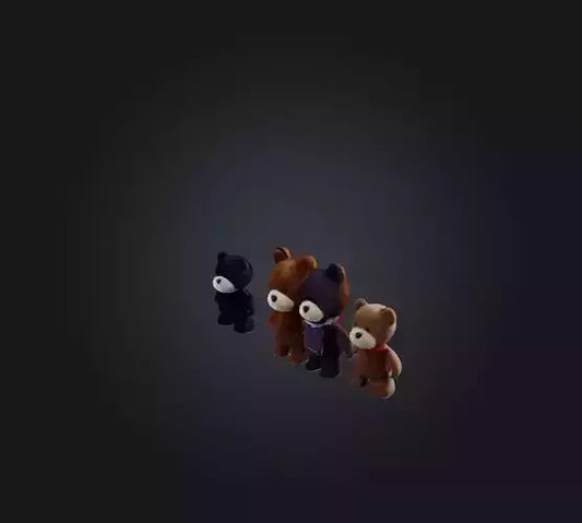 3D model tedy bear toys VR / AR / low-poly