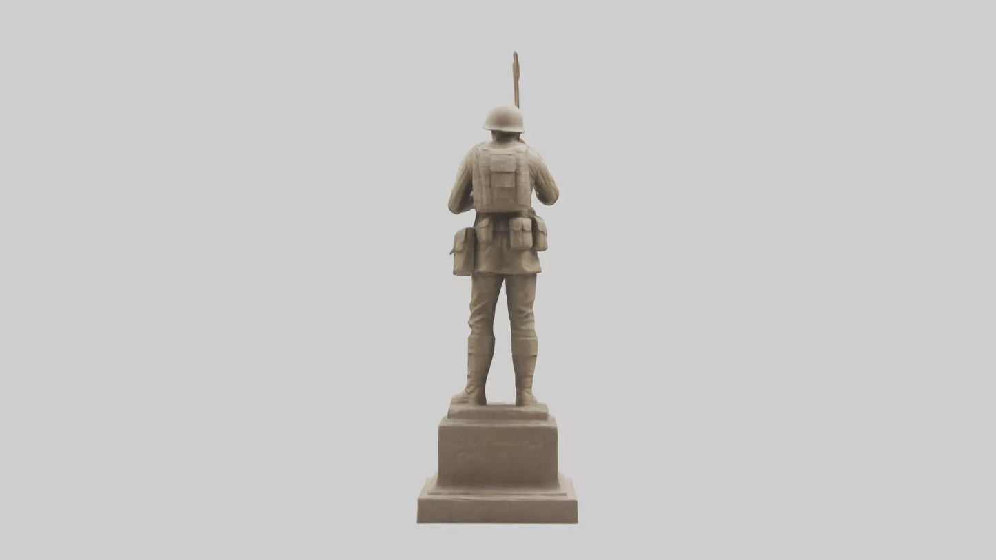 The Brave Soldier Sculpture model 3D model