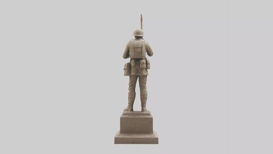 The Brave Soldier Sculpture model 3D model