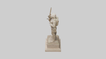 The Brave Soldier Sculpture model 3D model