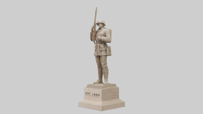 The Brave Soldier Sculpture model 3D model