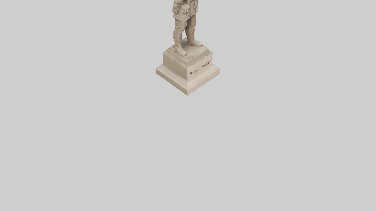 The Brave Soldier Sculpture model 3D model