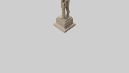 The Brave Soldier Sculpture model 3D model