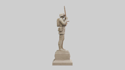 The Brave Soldier Sculpture model 3D model