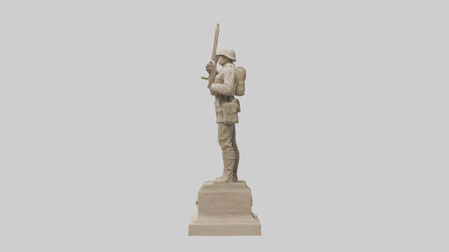 The Brave Soldier Sculpture model 3D model