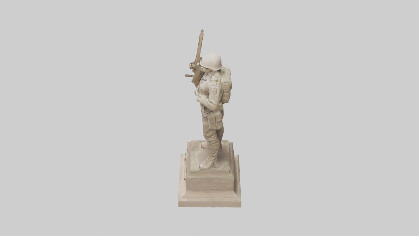 The Brave Soldier Sculpture model 3D model