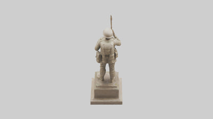 The Brave Soldier Sculpture model 3D model