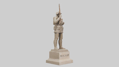 The Brave Soldier Sculpture model 3D model