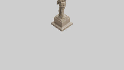 The Brave Soldier Sculpture model 3D model
