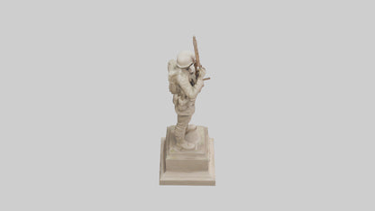 The Brave Soldier Sculpture model 3D model