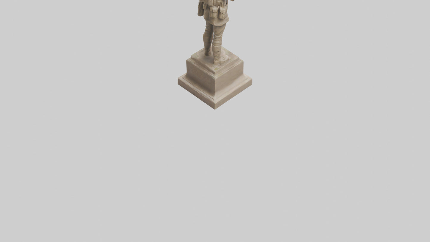 The Brave Soldier Sculpture model 3D model