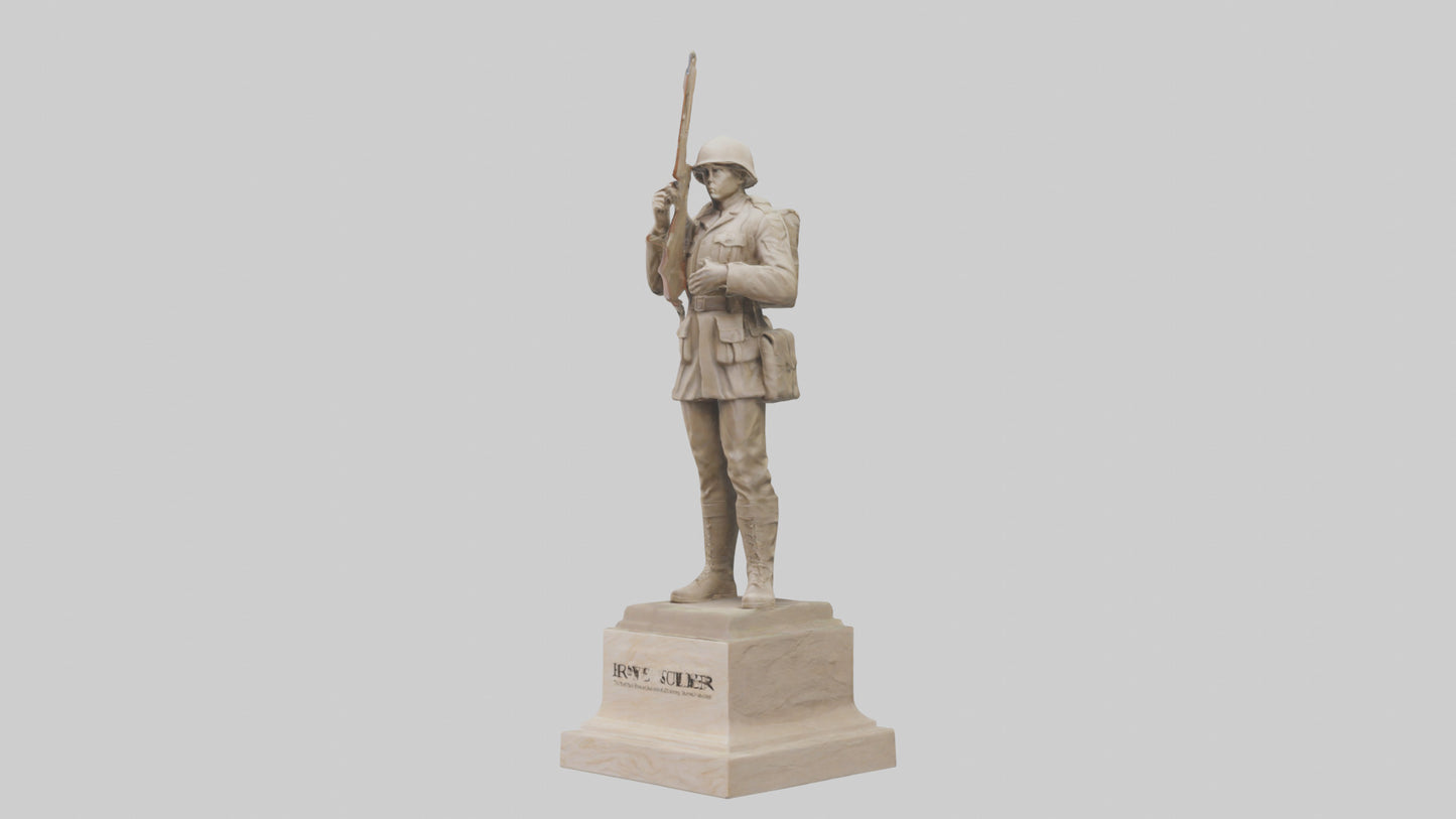 The Brave Soldier Sculpture model 3D model