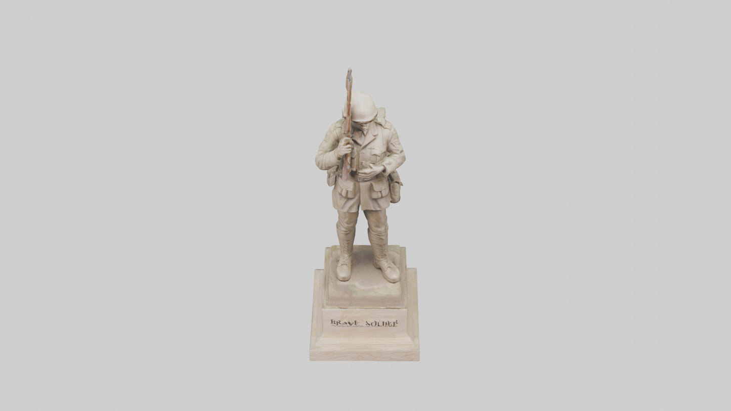 The Brave Soldier Sculpture model 3D model