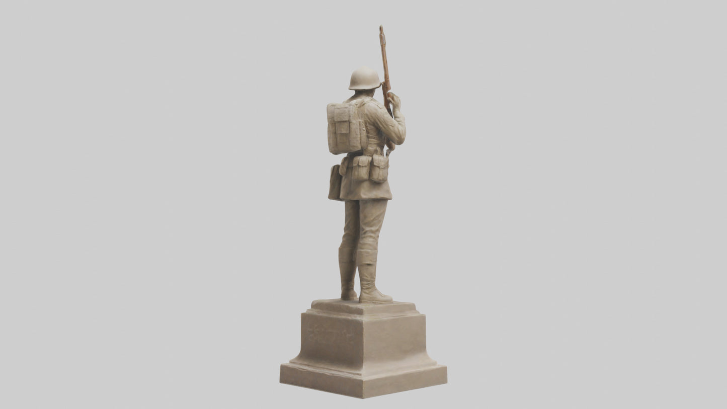 The Brave Soldier Sculpture model 3D model