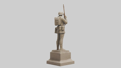 The Brave Soldier Sculpture model 3D model
