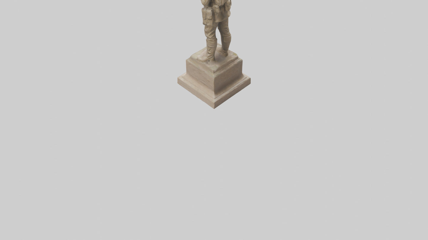 The Brave Soldier Sculpture model 3D model