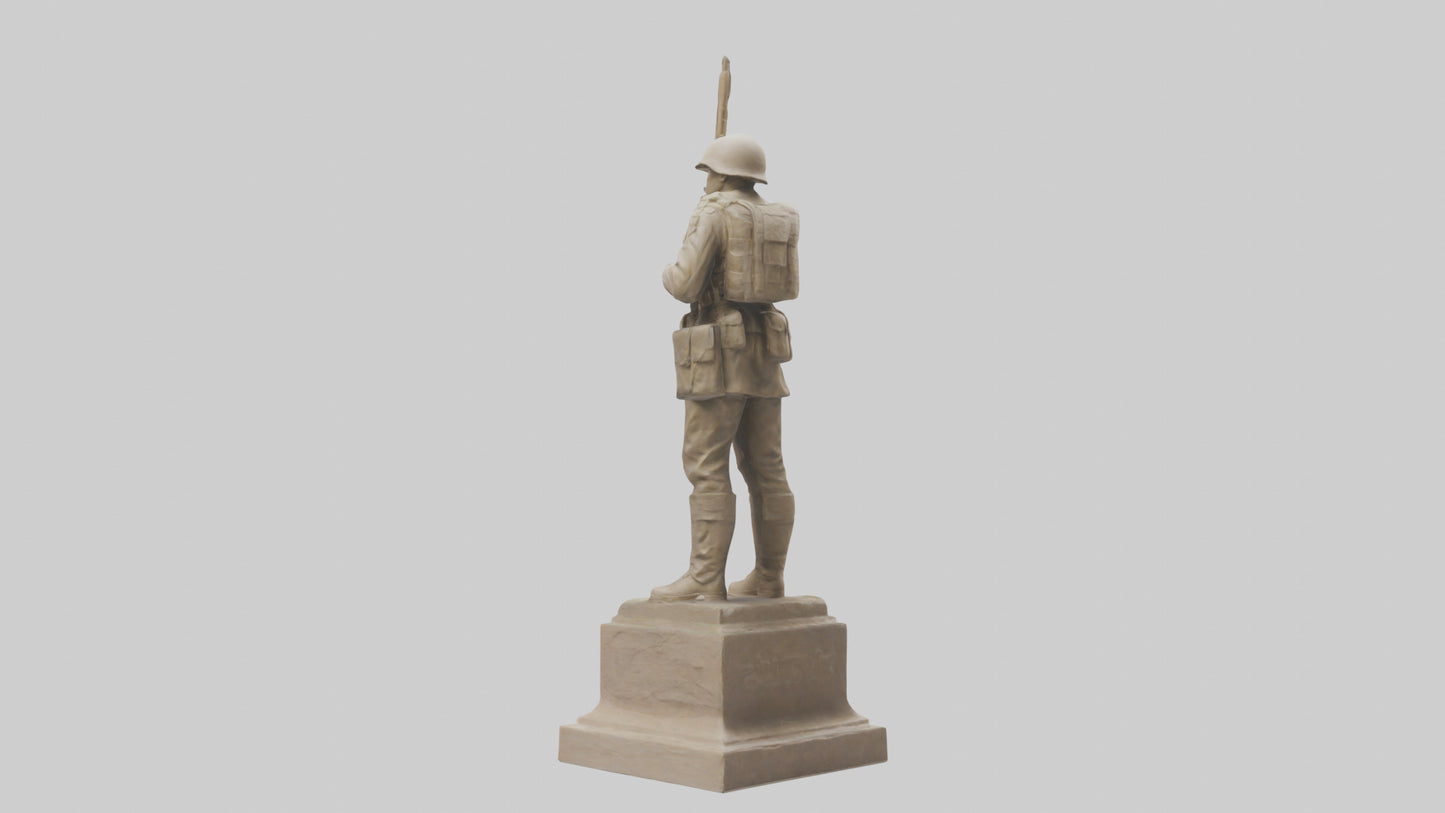 The Brave Soldier Sculpture model 3D model