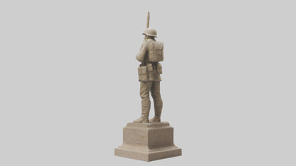 The Brave Soldier Sculpture model 3D model
