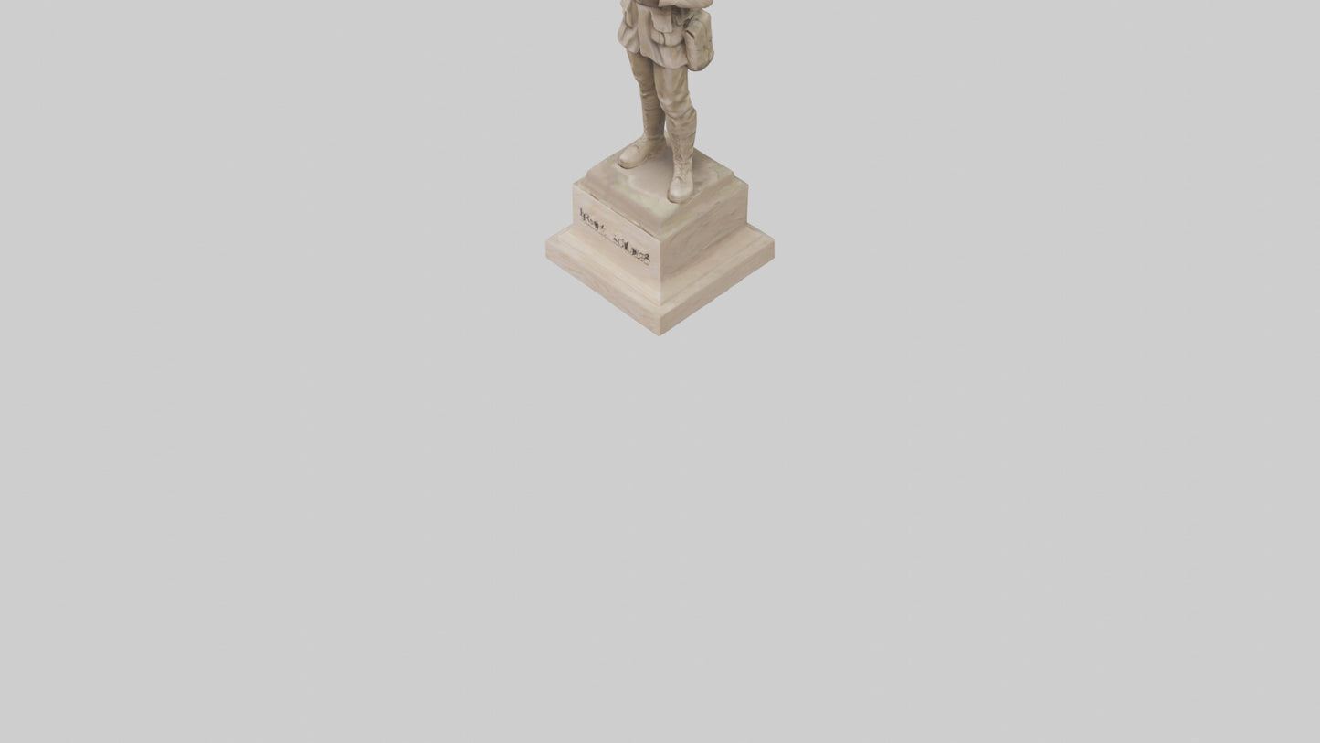 The Brave Soldier Sculpture model 3D model
