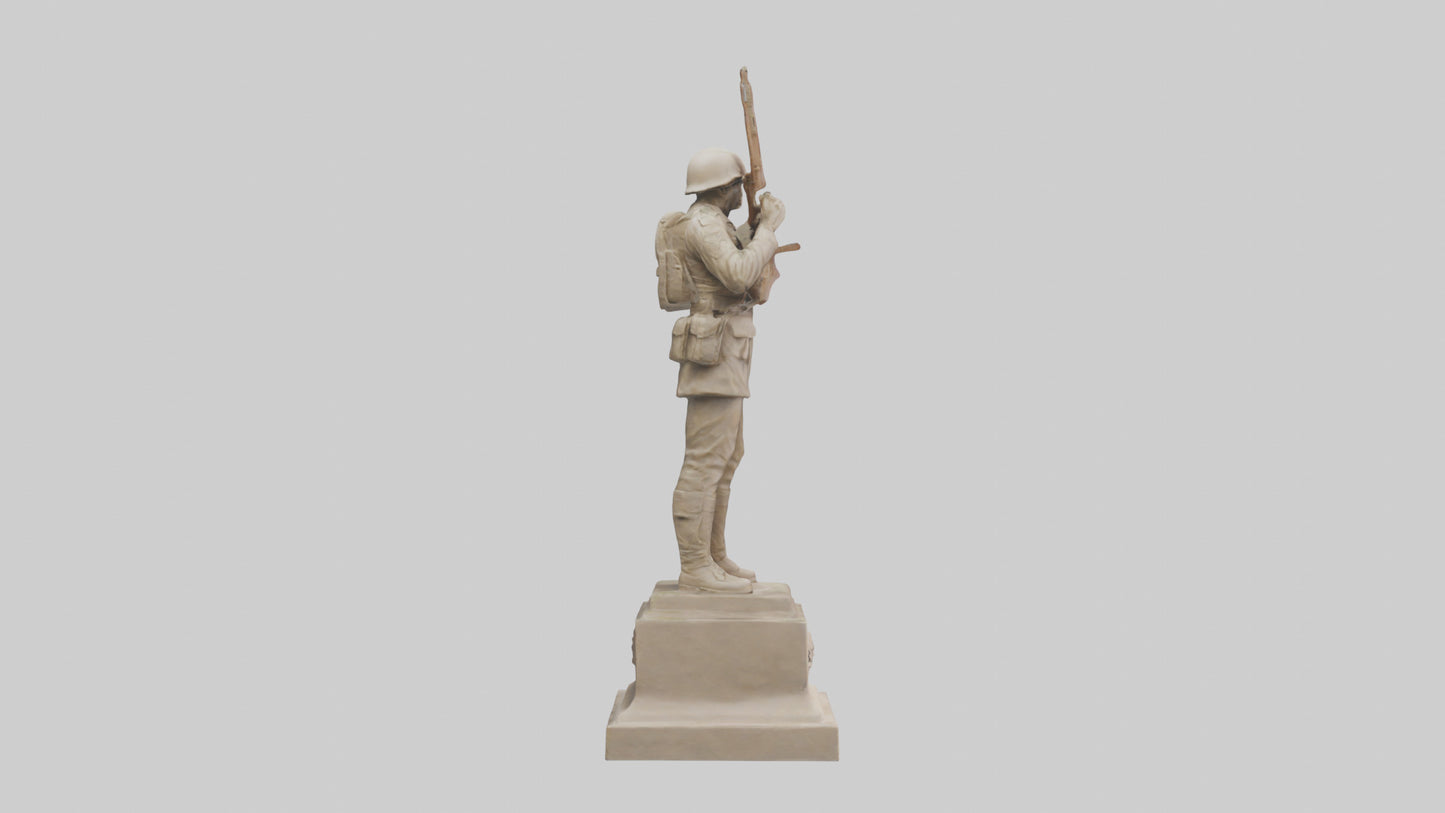 The Brave Soldier Sculpture model 3D model