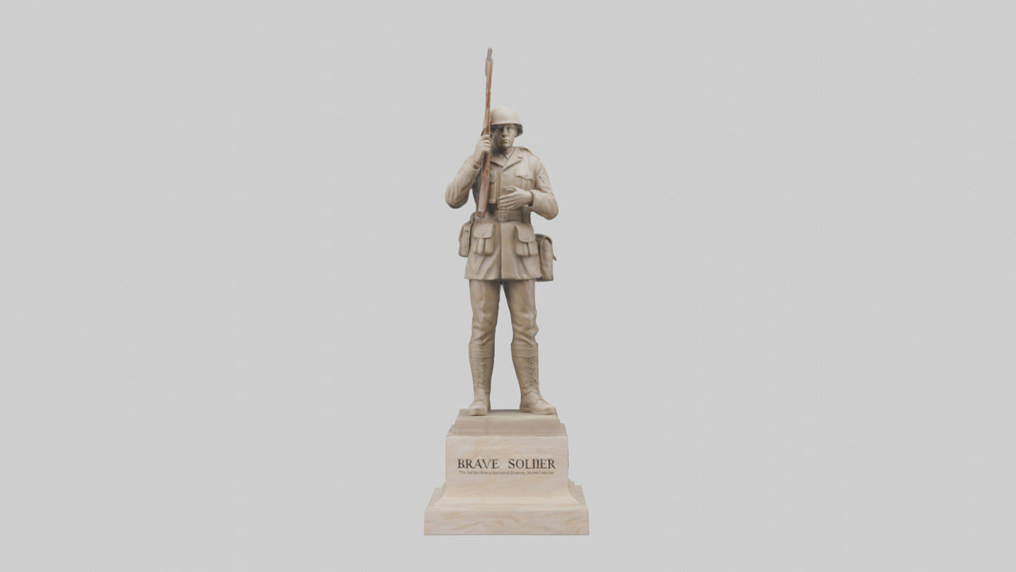 The Brave Soldier Sculpture model 3D model