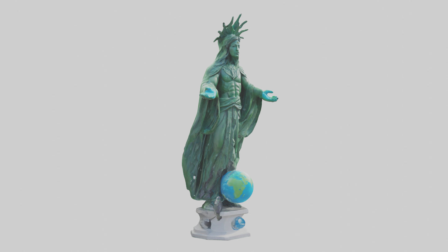 The Climate Guardian Statue model 3D model