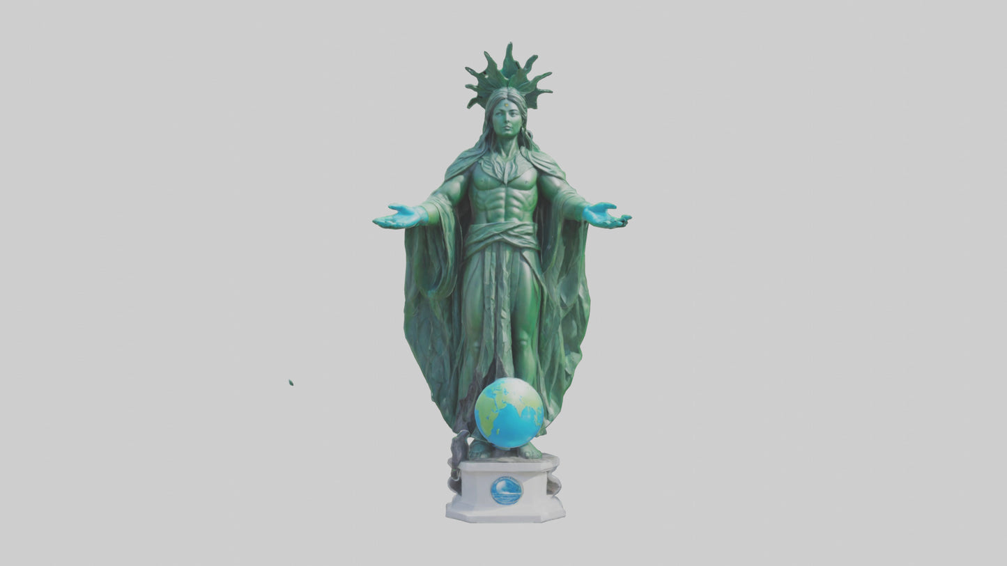 The Climate Guardian Statue model 3D model