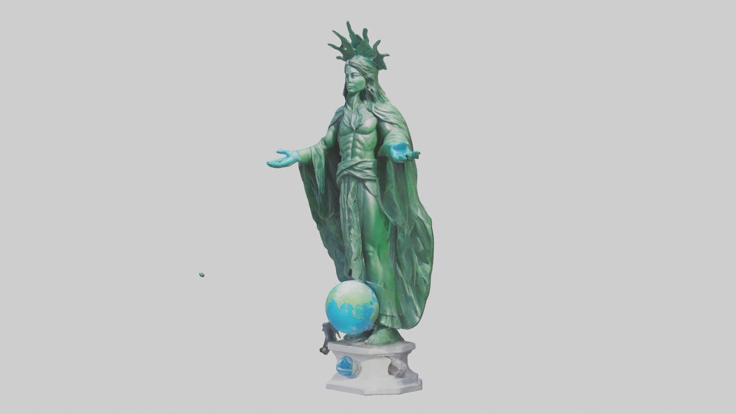 The Climate Guardian Statue model 3D model