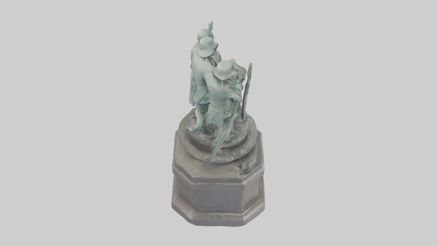 The Defenders of Liberty statue model 3D model