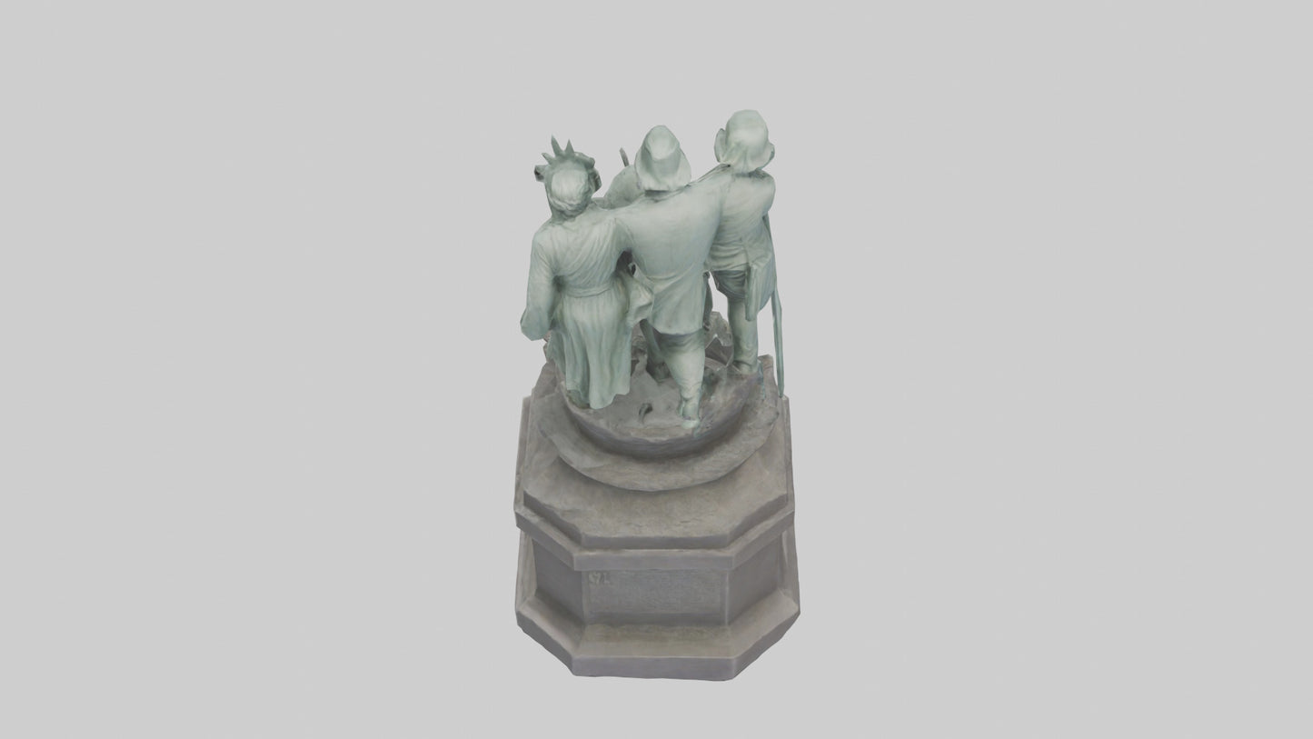 The Defenders of Liberty statue model 3D model
