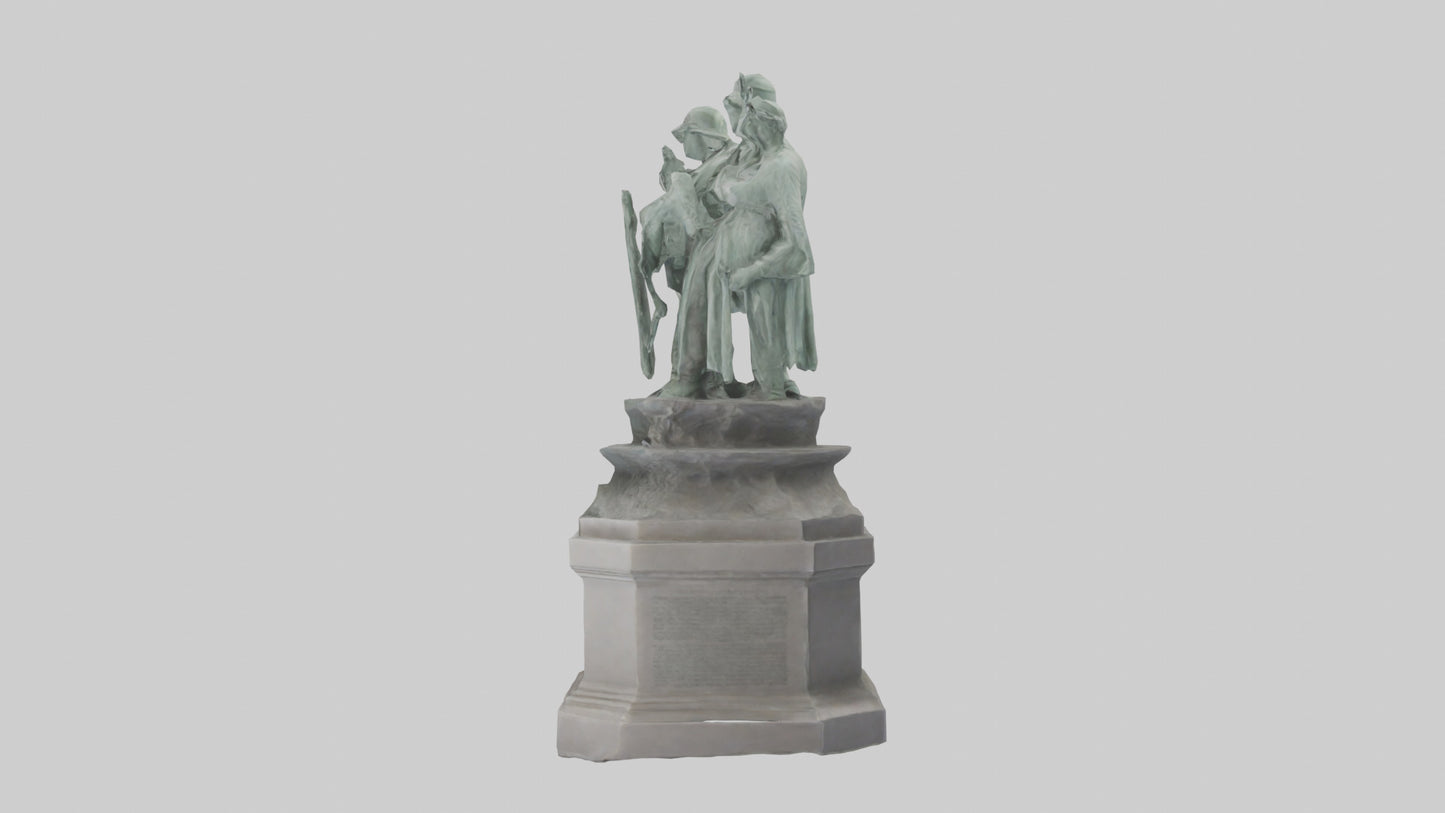 The Defenders of Liberty statue model 3D model