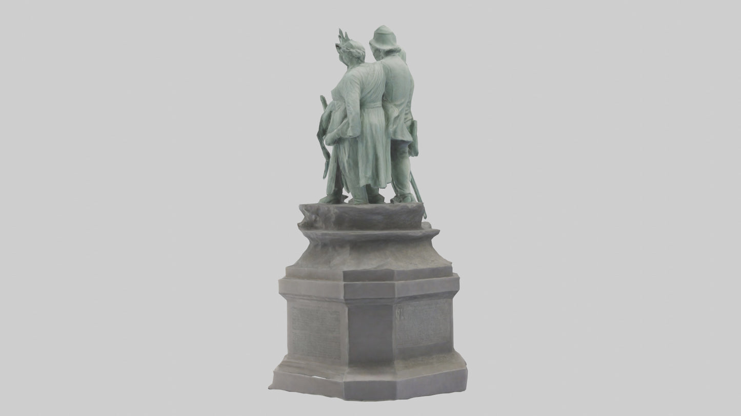 The Defenders of Liberty statue model 3D model