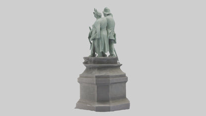 The Defenders of Liberty statue model 3D model