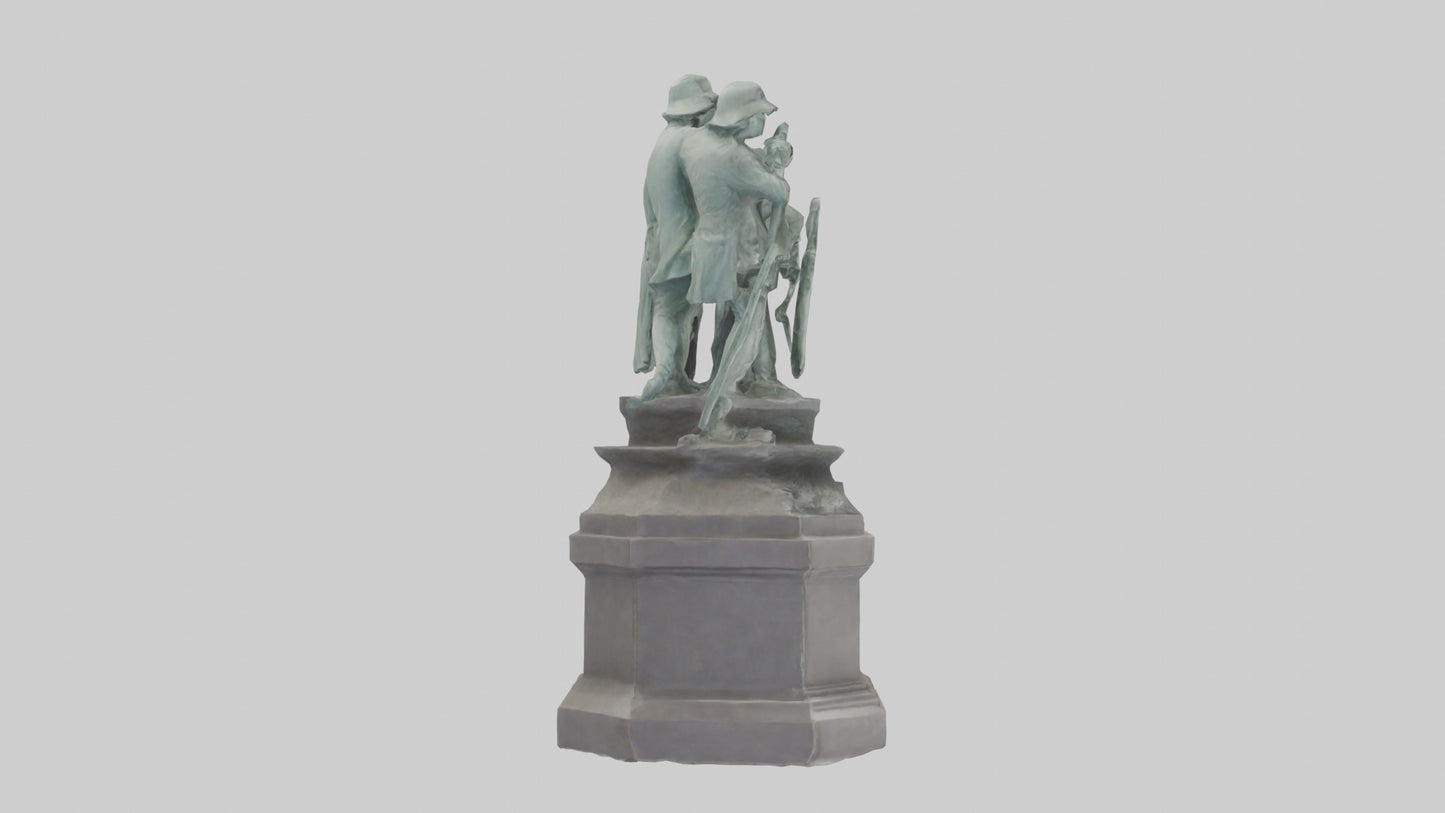 The Defenders of Liberty statue model 3D model