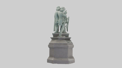 The Defenders of Liberty statue model 3D model
