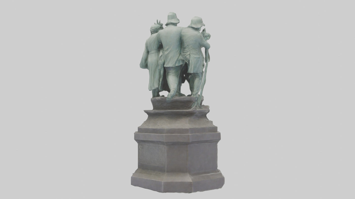 The Defenders of Liberty statue model 3D model