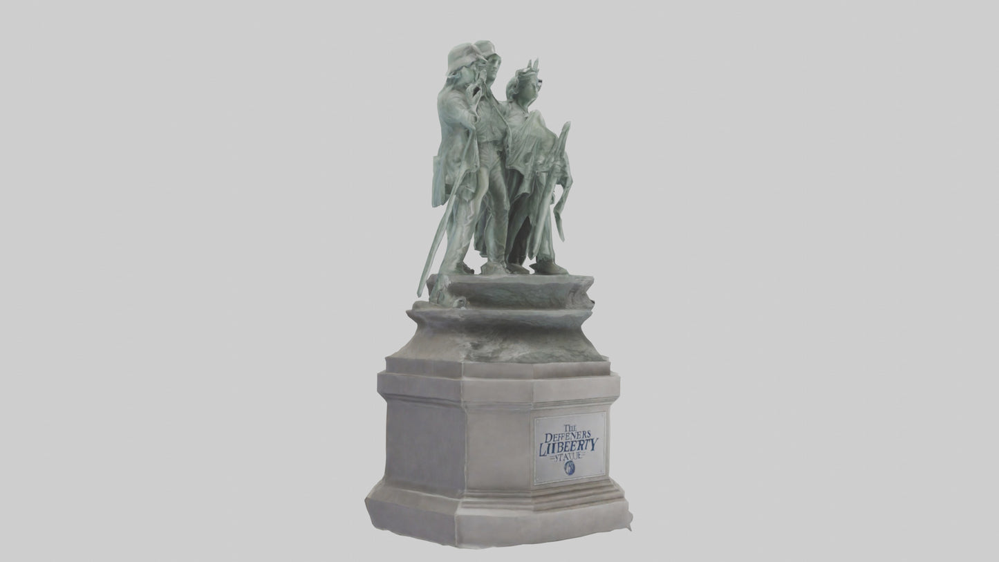 The Defenders of Liberty statue model 3D model
