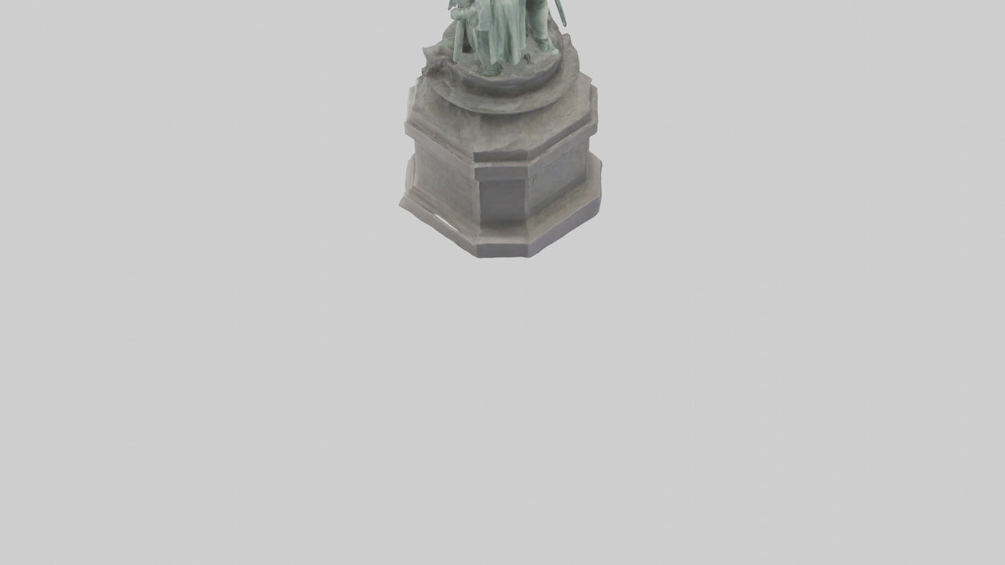 The Defenders of Liberty statue model 3D model