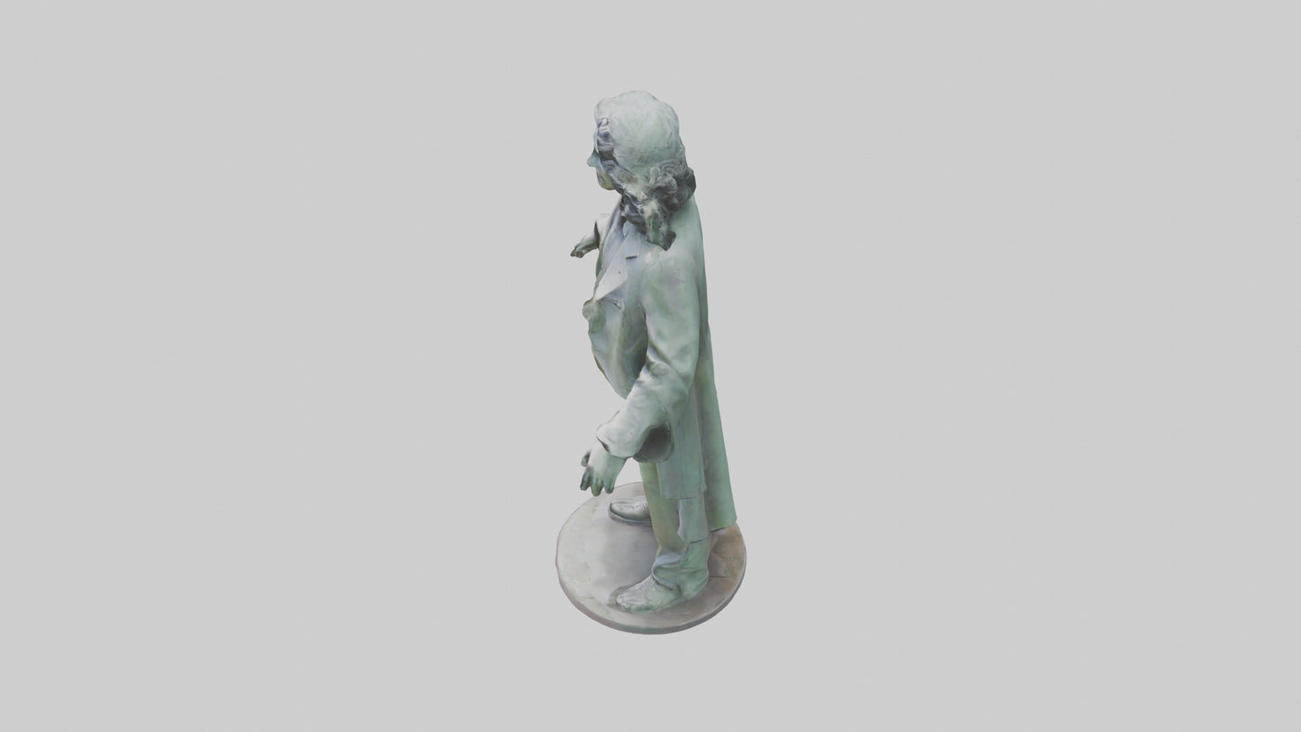 The Doors statue model 3D model
