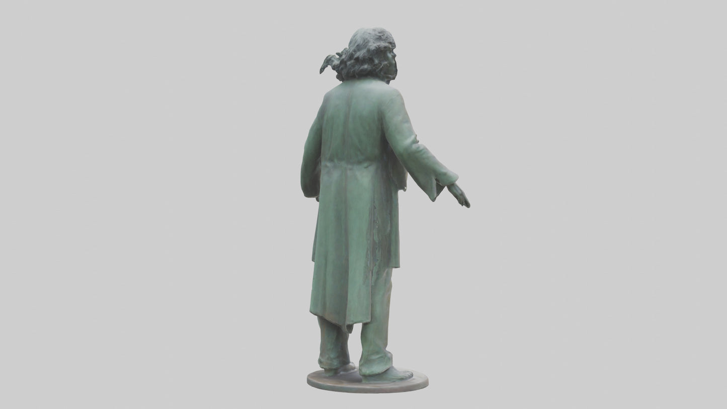 The Doors statue model 3D model