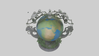 The Earth Cycle Statue model 3D model