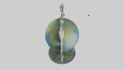 The Earth Cycle Statue model 3D model