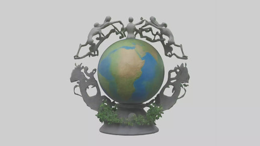 The Earth Cycle Statue model 3D model