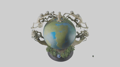The Earth Cycle Statue model 3D model