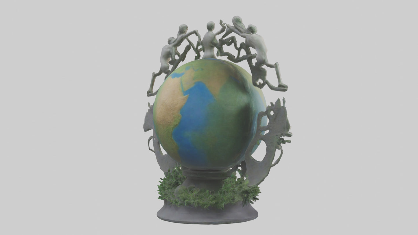 The Earth Cycle Statue model 3D model