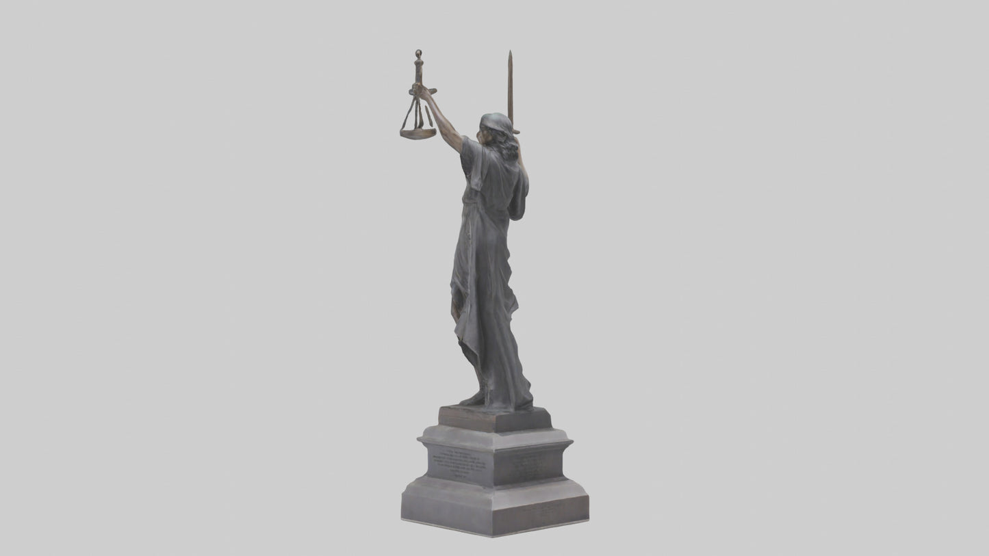 The Justice of War memorial statue model 3D model