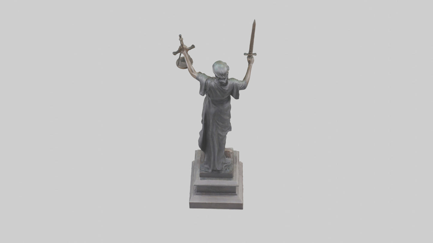 The Justice of War memorial statue model 3D model