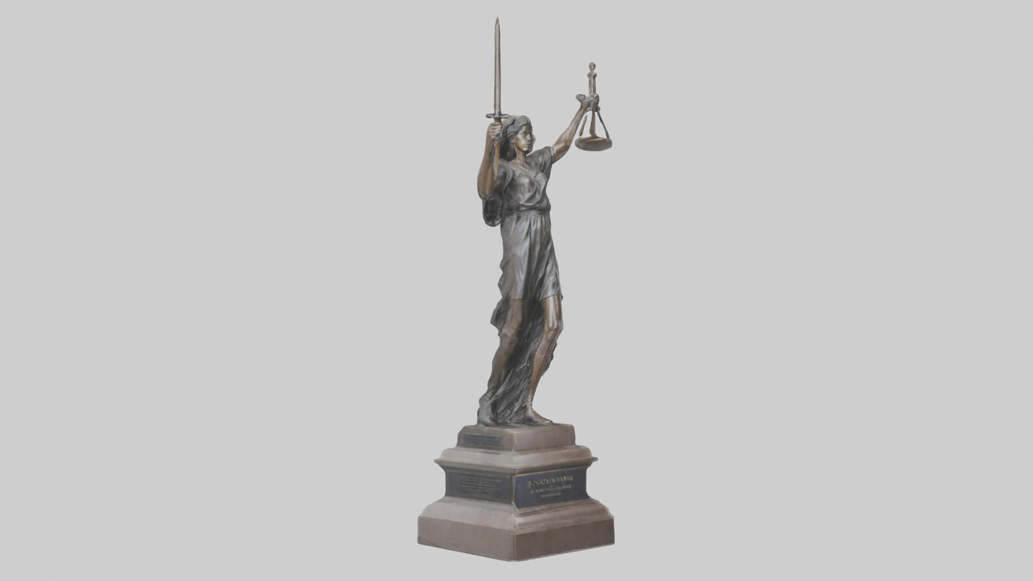 The Justice of War memorial statue model 3D model
