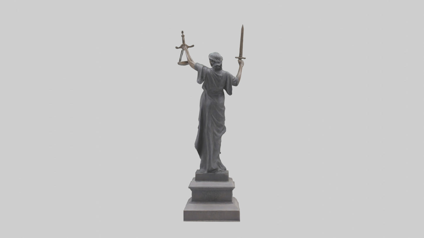 The Justice of War memorial statue model 3D model